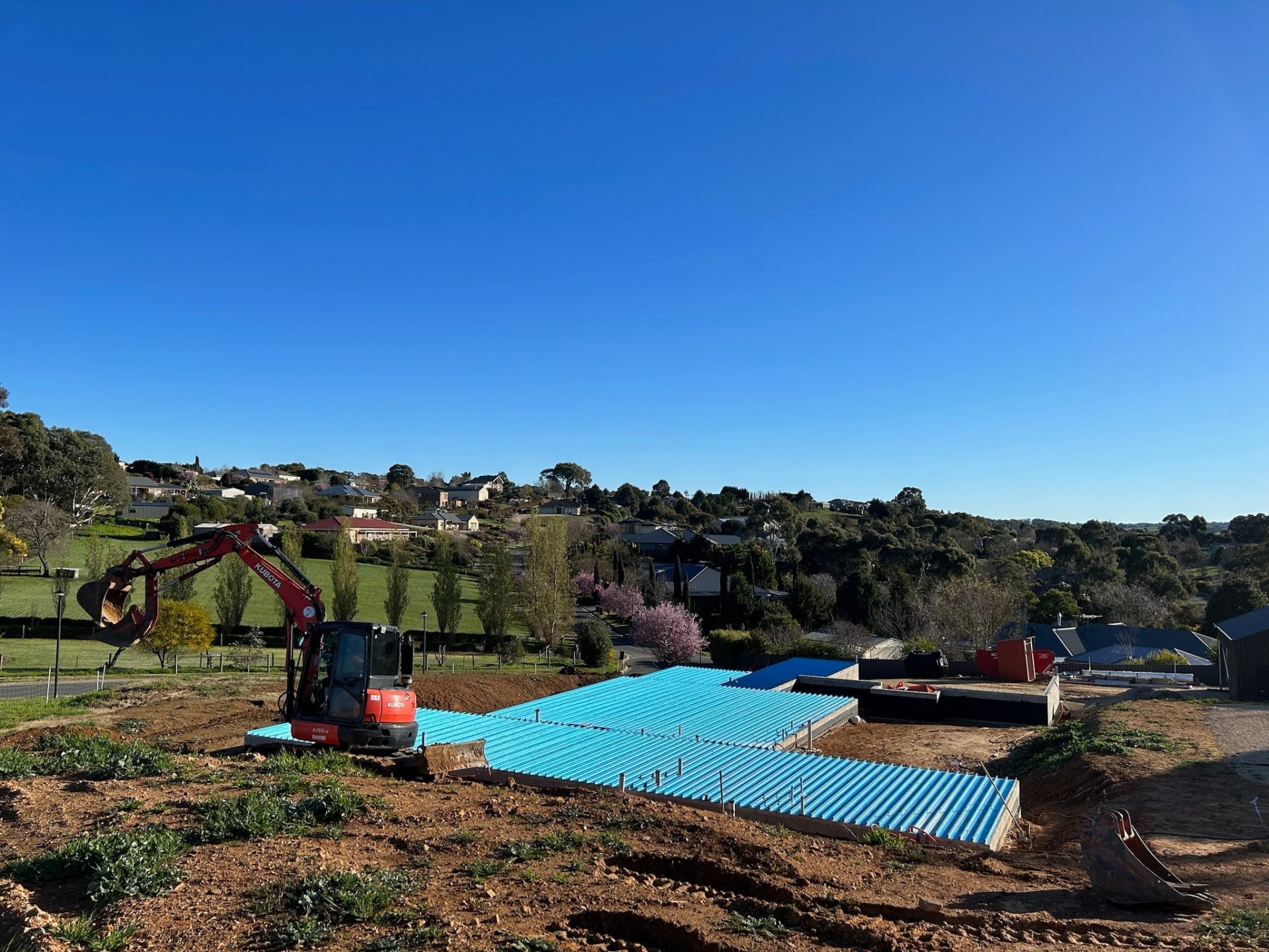 Stormwater soakwells installed on an Adelaide Hills site